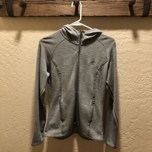 The North Face Merino Wool Gray Full-Zip Hoodie